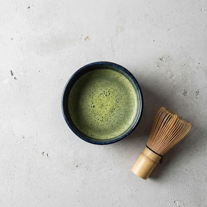 Product of Gifu Japan Ceramic Matcha Bowl – Handmade Chawan Matcha Bowl, Japanese Bowl, Navy, 21.1 oz, 620ml