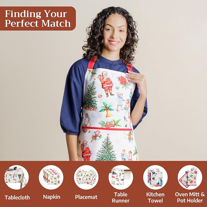 Maison d' Hermine 100% Cotton Apron for women with Pocket Kitchen Chef Apron for Men Cooking Mothers Day Gifts - Image 4