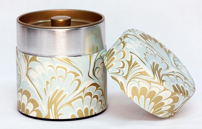 Tea Tin Canister: Florence Collection Wide 3.5oz (100g) TSC-050, Japan