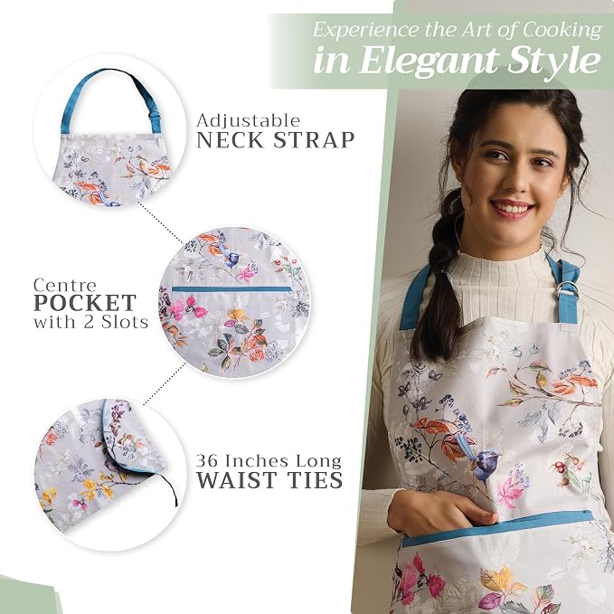 Maison d' Hermine 100% Cotton Apron for women with Pocket Kitchen Chef Apron for Men Cooking Mothers Day Gifts - Image 6