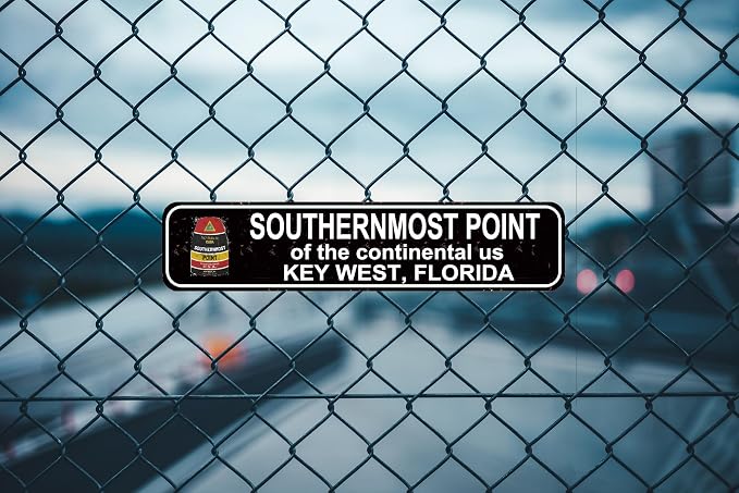Southernmost Point Key West Florida Sign - Vintage Metal Wall Art - 16x4 Inch Beach Decor for Home, Bar or Coastal Cottage - Image 2