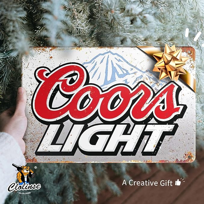 Coors Light Beer Signs Man Cave Decor | Bar Vintage Metal Tin Signs | Garage Retro Home decor | Wall Poster Funny Cool Things Stuff For House Shop Room Coffee 8 * 12 Inch - Image 2