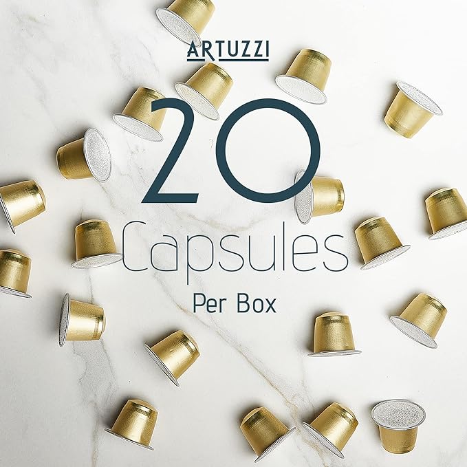 Artuzzi Lungo Venezia I 120ct Espresso Capsules Compatible with Nespresso Original Machines I Dark Roast I Intensity 8 I Aluminum & Recyclable Lungo Pods I Italian Roast