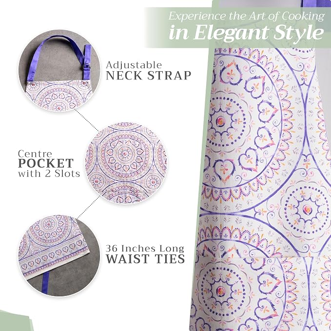 Maison d' Hermine 100% Cotton Apron for women with Pocket Kitchen Chef Apron for Men Cooking Mothers Day Gifts - Image 6