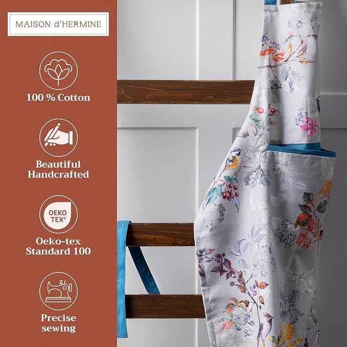 Maison d' Hermine 100% Cotton Apron for women with Pocket Kitchen Chef Apron for Men Cooking Mothers Day Gifts - Image 2
