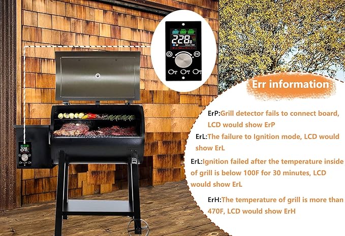 Replacement Pit Boss Digital Thermostat Controller Board with WiFi and Bluetooth Function, can Connect to Mobile APP, Easier to Control Grill Temperature