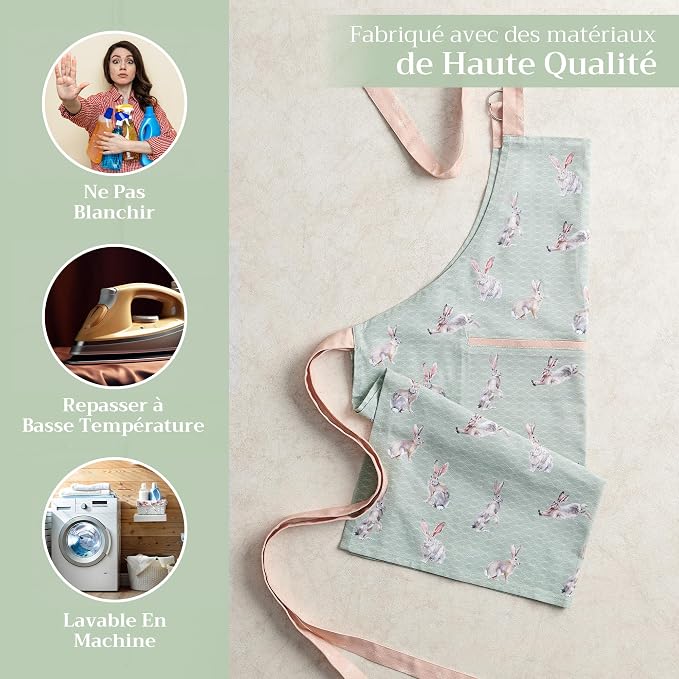 Maison d' Hermine 100% Cotton Apron for women with Pocket Kitchen Chef Apron for Men Cooking Mothers Day Gifts - Image 3