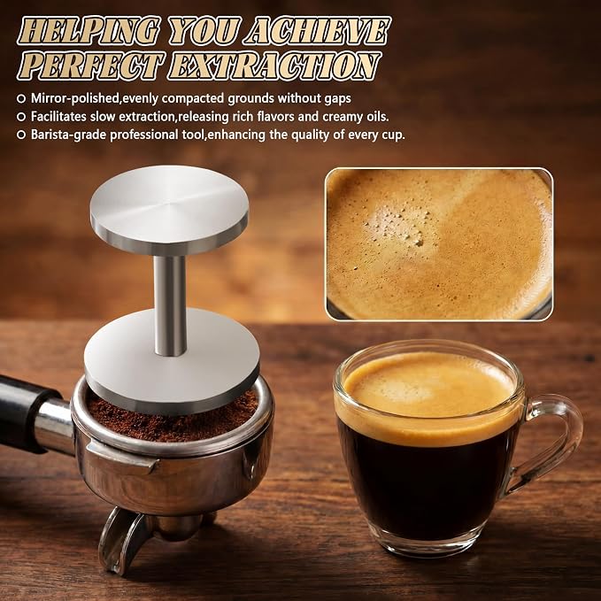 Dual-Sided Stainless Steel Espresso Hand Tamper, 58mm and 54mm Coffee Tamper Tool Espresso Press, Upgraded Barista Tools for Portafilter Machine, Dishwasher Safe & Easy Clean - Image 5