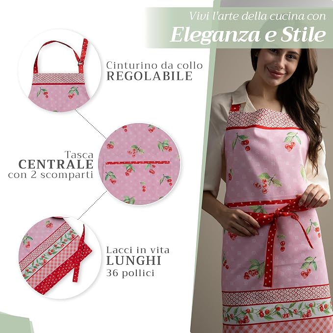 Maison d' Hermine 100% Cotton Apron for women with Pocket Kitchen Chef Apron for Men Cooking Mothers Day Gifts - Image 5