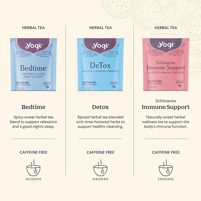 Yogi Organic Tea Sampler Gift Box (45 Tea Bags) Assorted Delicious Wellness Blends - 9 Favorite Herbal, Green & Black Varieties | Gift Box, 9 Favorite, Assorted, Delicious, Wellness Teas