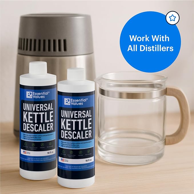 Essential Values Universal Descaler - Espresso Descaling Solution - Coffee Machine Cleaner - Critic Acid Tea Kettle, Urn, Water Distiller Cleaner - Image 6
