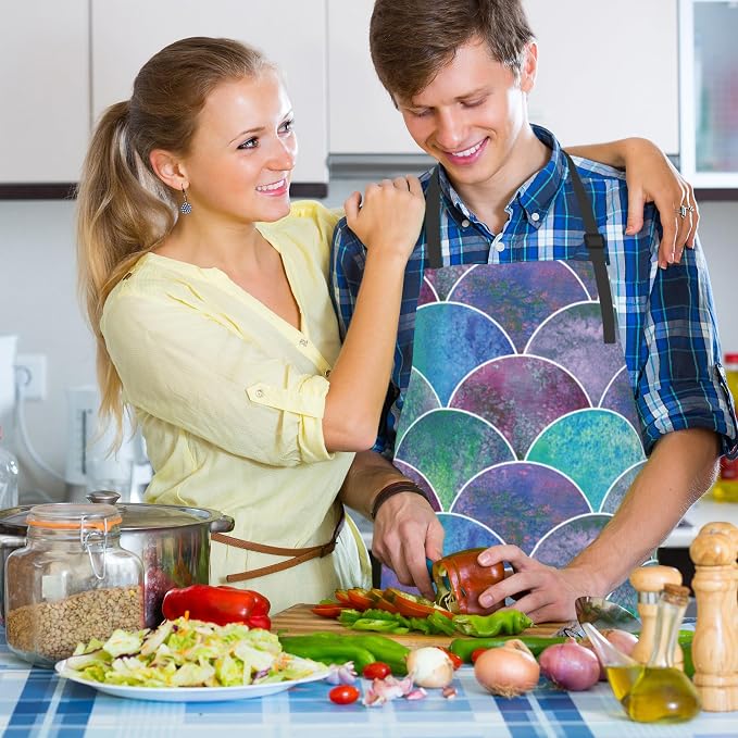 Apron, Stocking Stuffers Bib Apron with Adjustable Neck for Women, Suitable for Home Kitchen Cooking Apron - Image 6