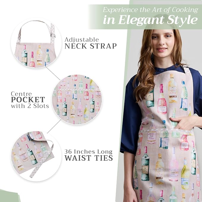 Maison d' Hermine 100% Cotton Apron for women with Pocket Kitchen Chef Apron for Men Cooking Mothers Day Gifts - Image 5