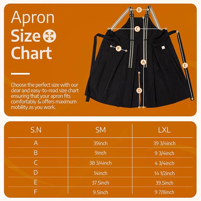 Premium Apron for Nail Techs, Hairstylists, Artists - 360 Full Coverage with Elastic Straps and 2 deep pockets - Image 6