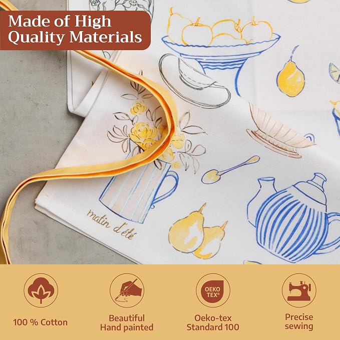 Maison d' Hermine 100% Cotton Apron for women with Pocket Kitchen Chef Apron for Men Cooking Mothers Day Gifts - Image 3