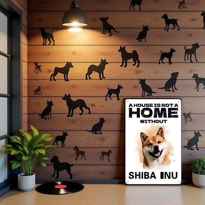 Funny Shiba Inu Metal Tin Sign – “A House Is Not a Home Without a Shiba Inu” Dog Wall Art, 8x12 Inch Vintage Aluminum Sign for Home, Living Room, Entryway, Man Cave, or Dog Lover Gift - Image 3