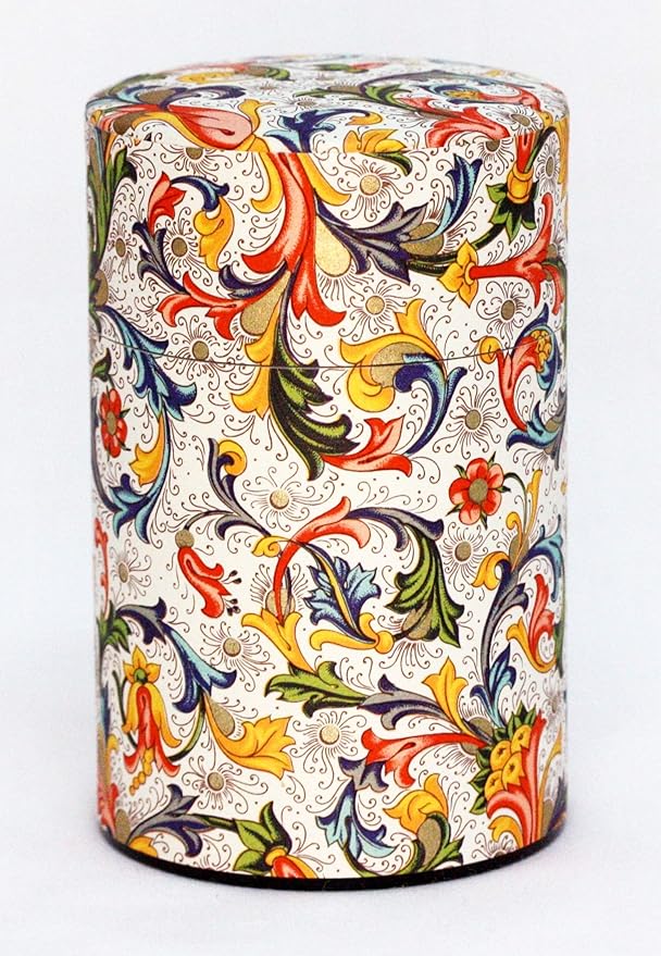 Tea Tin Canister: Florence Collection Long 3.5oz (100g) CRT-001, Japan