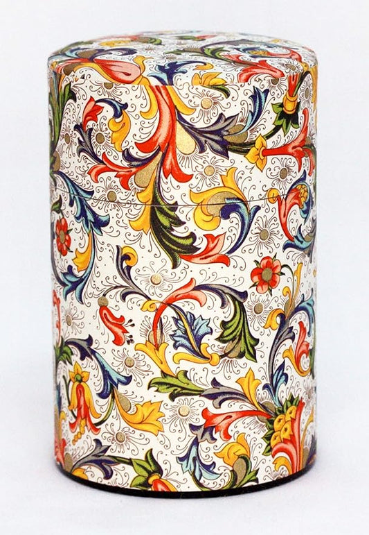Tea Tin Canister: Florence Collection Long 3.5oz (100g) CRT-001, Japan