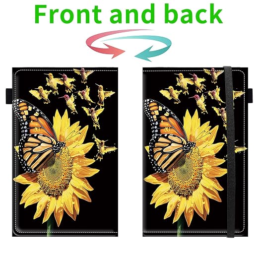 Server Books for Waitress, 5x9 Inch Waitstaff Server Order Pads, 11 Large Pockets, Cute PU Leather Waitress Book Server Wallet with Elastic Band Fit Server Apron,Butterfly & Birds - Image 2