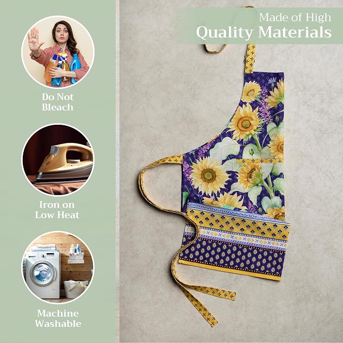 Maison d' Hermine 100% Cotton Apron for women with Pocket Kitchen Chef Apron for Men Cooking Mothers Day Gifts - Image 3