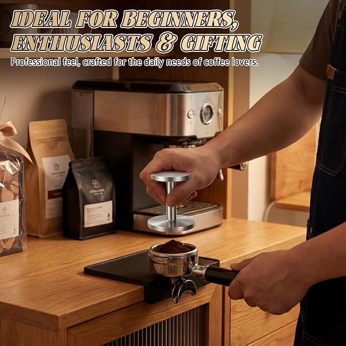 Dual-Sided Stainless Steel Espresso Hand Tamper, 58mm and 54mm Coffee Tamper Tool Espresso Press, Upgraded Barista Tools for Portafilter Machine, Dishwasher Safe & Easy Clean - Image 6