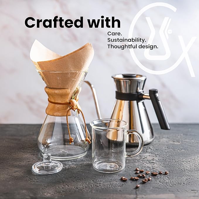 Chemex Bonded Filter - Natural Square - 100 ct - Exclusive Packaging