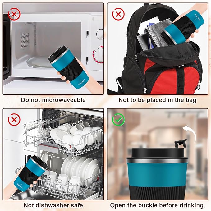 MOMSIV 12oz Travel Mug, Insulated Coffee Cup with Leakproof Lid, Vacuum Stainless Steel Double Walled Reusable Tumbler for Hot and Cold Water Coffee and Tea In Travel and Car