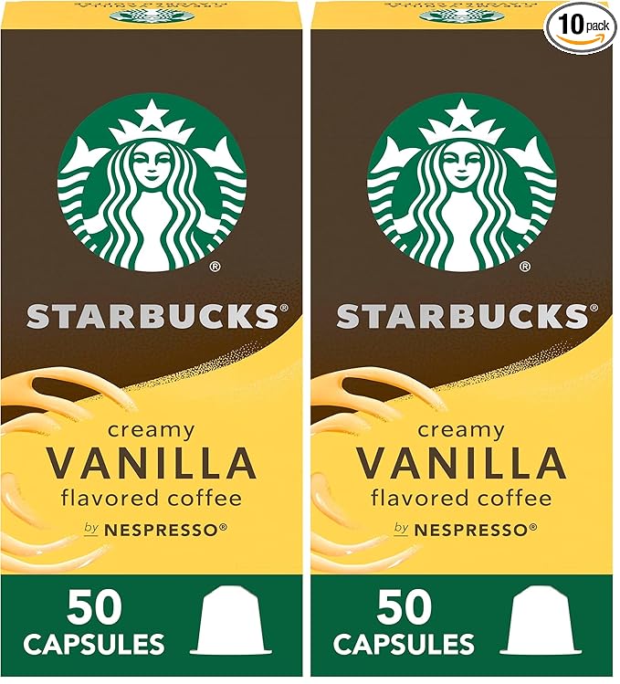Starbucks by Nespresso Original Line Vanilla Flavored Coffee, Espresso Pods, 10 Count (Pack of 10)