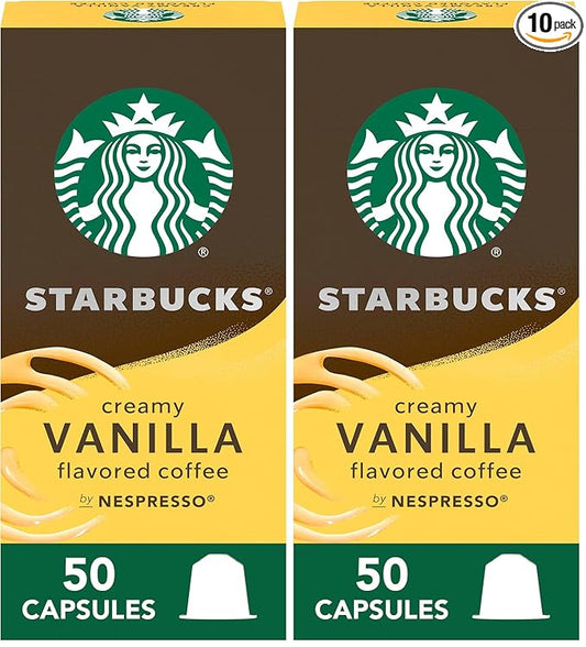 Starbucks by Nespresso Original Line Vanilla Flavored Coffee, Espresso Pods, 10 Count (Pack of 10)