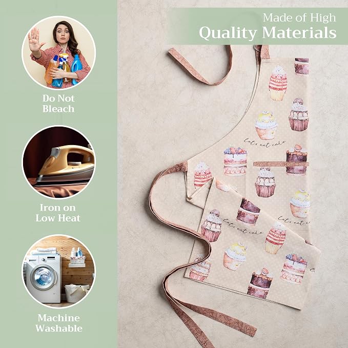 Maison d' Hermine 100% Cotton Apron for women with Pocket Kitchen Chef Apron for Men Cooking Mothers Day Gifts - Image 3