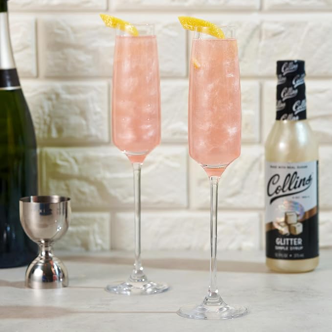 Collins Glitter Simple Syrup, Sparkle Cocktail Mixer with Edible Shimmer, Made with Real Sugar, No High-Fructose Corn Syrup, Ideal for Festive Cocktails and Mocktails, Party Essentials, 12.7 oz - Image 6