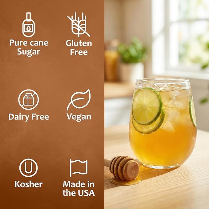 Syruvia Honey Lime Syrup, Natural Flavors, Syrup for Drinks, Lattes, and Desserts – 25.4 fl oz