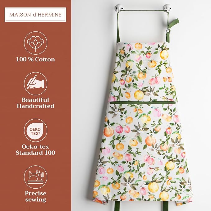 Maison d' Hermine 100% Cotton Apron for women with Pocket Kitchen Chef Apron for Men Cooking Mothers Day Gifts - Image 2