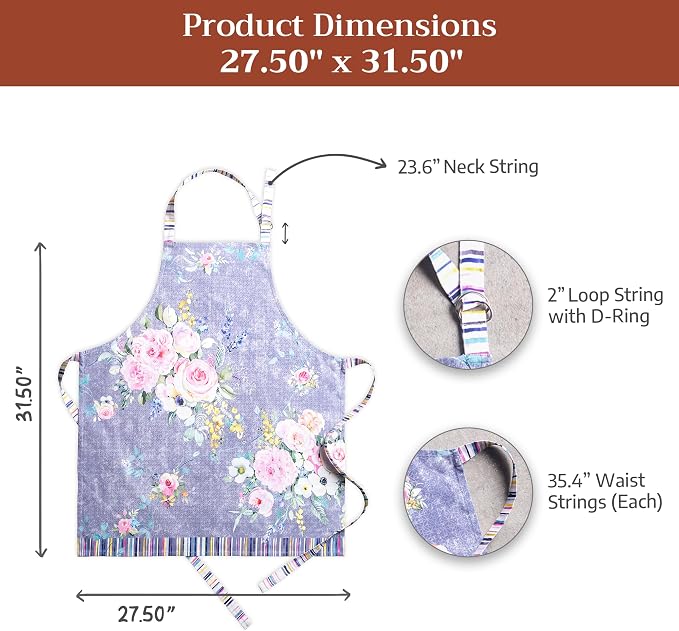 Maison d' Hermine 100% Cotton Apron for women with Pocket Kitchen Chef Apron for Men Cooking Mothers Day Gifts - Image 7