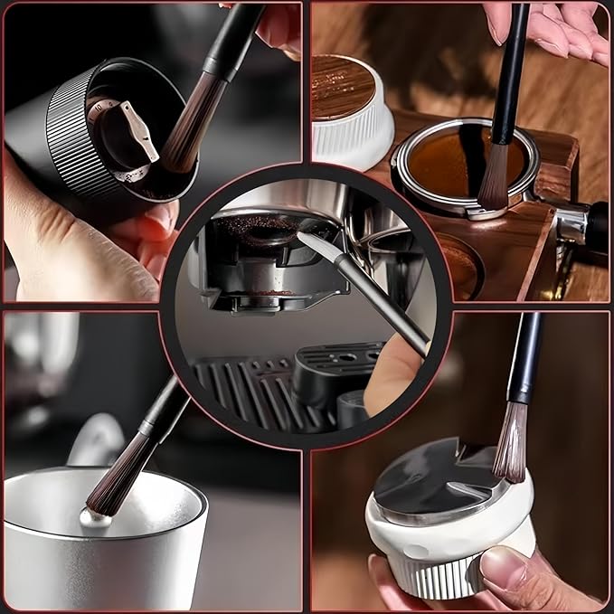 3-Piece Coffee Brush Grinder Cleaning Tool Household Cleaning Brush Set For Removing Coffee Grounds and Table Top Bar Coffee Powder