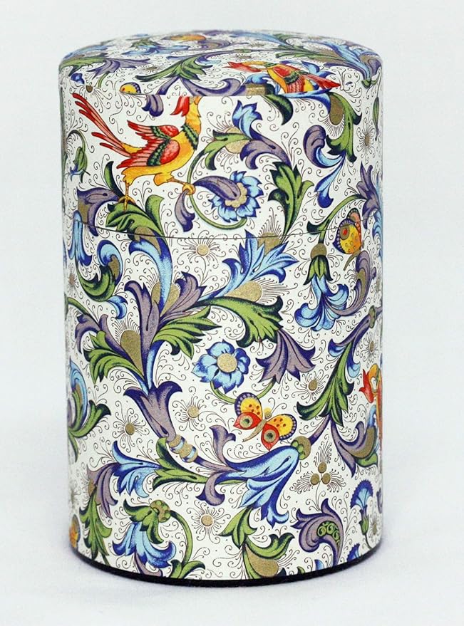 Tea Tin Canister: Florence Collection Long 3.5oz (100g) CRT-002, Japan