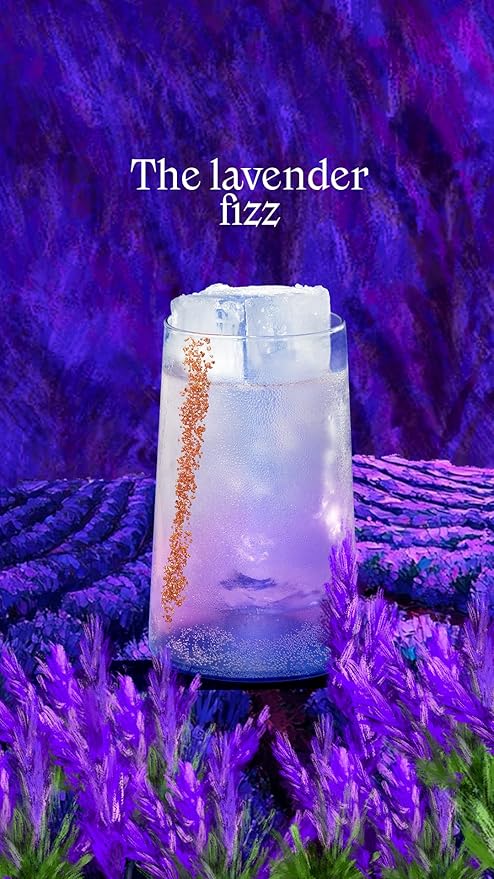 1883 Lavender Syrup for Drinks – 1 Liter Plastic Bottles (Pack of 6)