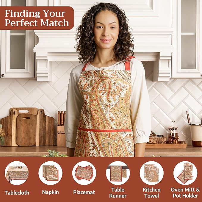 Maison d' Hermine 100% Cotton Apron for women with Pocket Kitchen Chef Apron for Men Cooking Mothers Day Gifts - Image 4