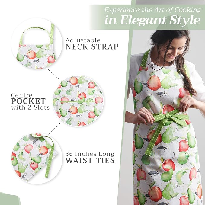 Maison d' Hermine 100% Cotton Apron for women with Pocket Kitchen Chef Apron for Men Cooking Mothers Day Gifts - Image 5