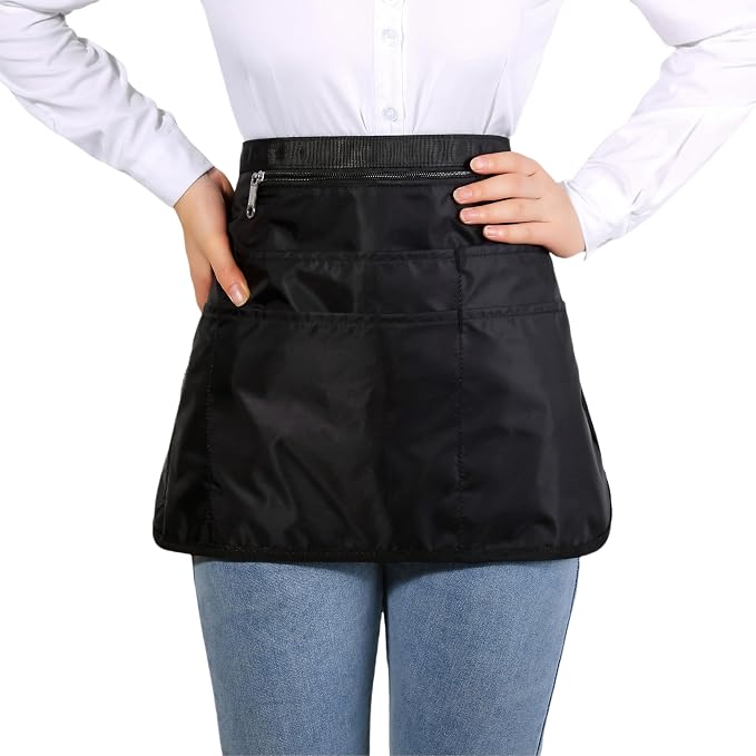 Barber Apron with 7 Pockets, Hair Stylist Apron for Men Women, Waterproof and Bleach-proof Hairdresser Bag for Cosmetology - Image 3