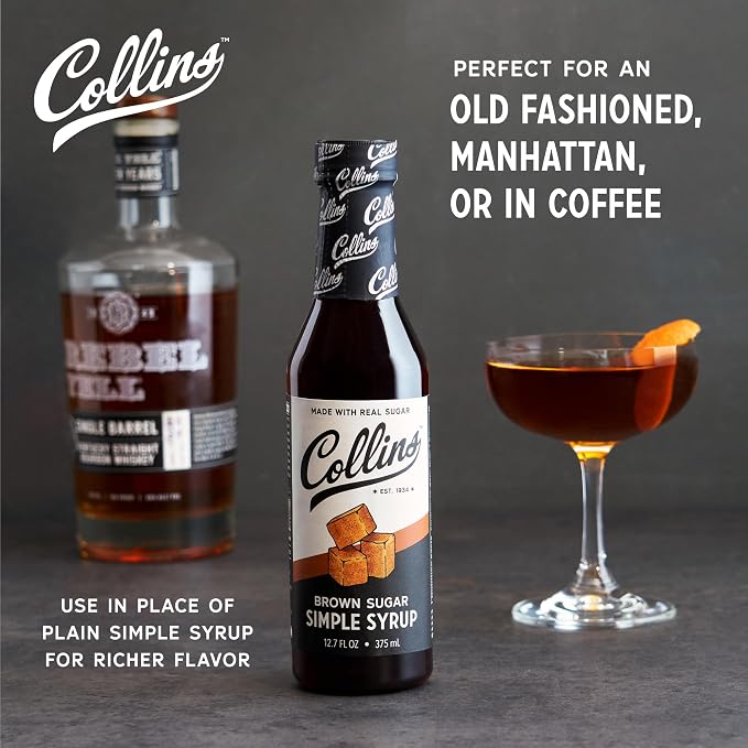 Collins Brown Sugar Simple Syrup - Real Brown Sugar Syrup Cocktails and Coffee Syrup - Cocktail Syrup, Perfect for Coffee and Bourbon Drinks, 12.7oz Set of 1 - Image 2