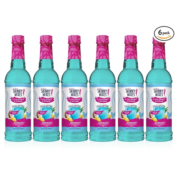 Jordan's Skinny Mixes Sugar Free Syrup, Mermaid Flavor, Fruit Flavored Water Enhancer, Drink Mix for Iced Tea, Lemonade, Drinks, Low Calorie Water Flavoring, Dairy & Gluten Free, Kosher, 25.4 Fl Oz - Image 8