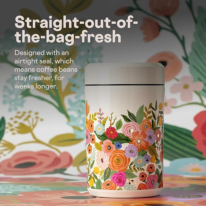 Corkcicle Keep Fresh Canister - Preserves Freshness for Coffee & Pantry Items - Airtight Seal - Internal Air Compressor - BPA-Free - Gift for Mom - Great for Mother's Day or Christmas - Rifle Paper