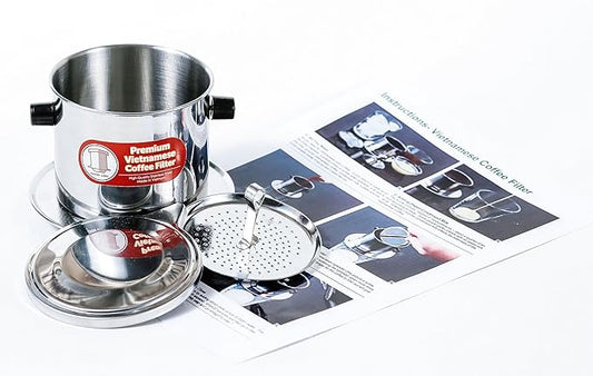 Vietnamese Drip Coffee Maker Filter. Single Cup Serve. Inox. 6 oz Small Stainless Steel
