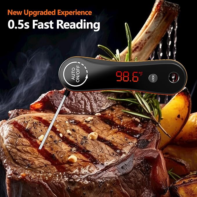 Meat Thermometer Digital Instant Read - Paysean Meat Thermometer for Grilling, BBQ, Candy, Liquid, Beef
