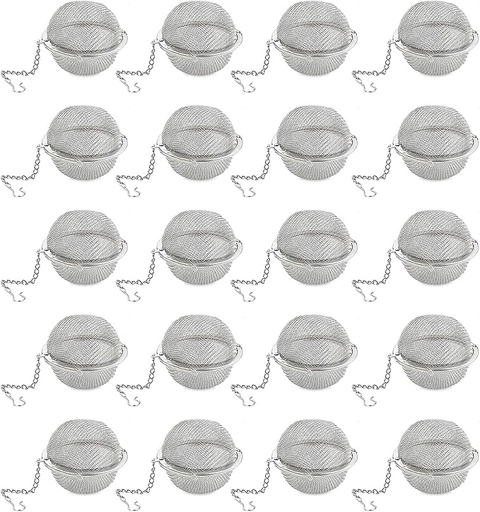 Loose Leaf Tea Steeper, Tea Ball Infusers for Loose Tea,Extra Fine Mesh Tea Strainer Tea Diffusers,Stainless Steel Tea Filter for Brew Leaf Tea Flavoring Herbal Spices Seasonings (20)