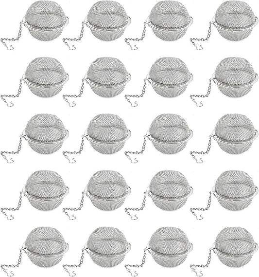 Loose Leaf Tea Steeper, Tea Ball Infusers for Loose Tea,Extra Fine Mesh Tea Strainer Tea Diffusers,Stainless Steel Tea Filter for Brew Leaf Tea Flavoring Herbal Spices Seasonings (20)