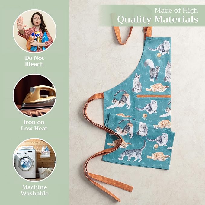 Maison d' Hermine 100% Cotton Apron for women with Pocket Kitchen Chef Apron for Men Cooking Mothers Day Gifts - Image 3
