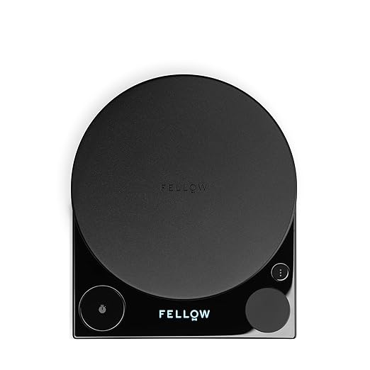Fellow Tally Pro Coffee Scale with Timer – Espresso Scale for Pour Over and Barista Brewing, Brew Assist Mode, 0.1g Accuracy, OLED Display, Rechargeable, Glass Top – Matte Black