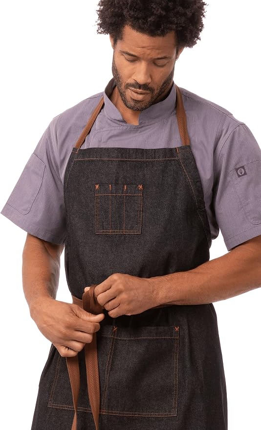Chef Works Unisex Memphis Chefs Bib Apron - Image 3